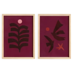 duo de collages contemporain d'inspiration matisse signée eawy