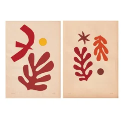 Duo de collages contemporains d'inspiration Matisse signés eawy