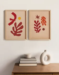 Duo de collages contemporains d'inspiration Matisse signés eawy