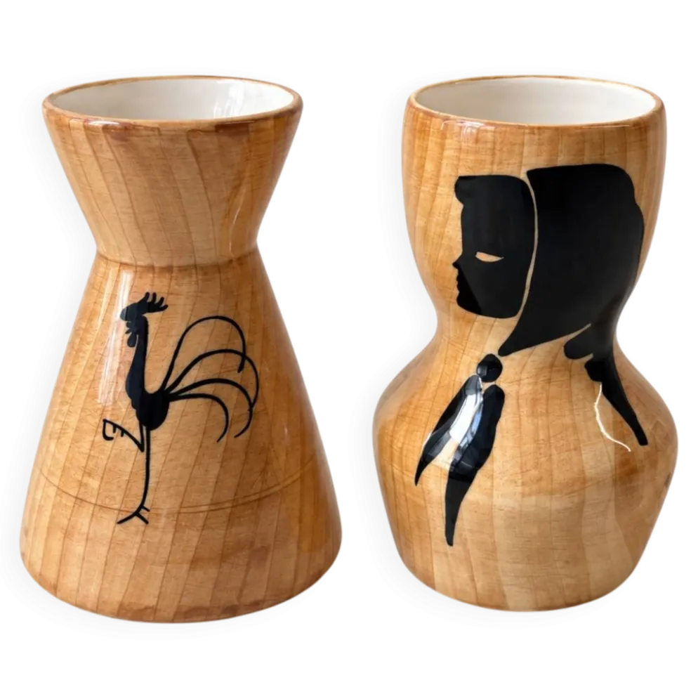 Duo de céramiques Grandjean Jourdan Vallauris