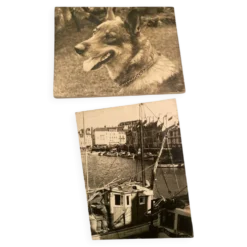 Duo de Photographies Vintage (Années 70/80) sur Panneaux – Chalutier
