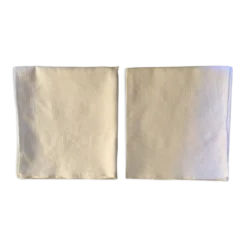 Duo de serviettes 57 x 63 damassé blanc