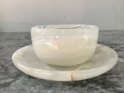 Duo de vide-poches vintage en onyx années 70