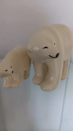 Duo d'Ours polaires série Lilla Zoo de Lisa Larson
