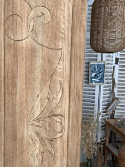 Duo portes d'armoire Art Déco bois massif chêne Solweig & Abigaël paravent