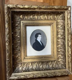 Ecole allemande (?) du début du XIXe siècle, Portrait d'un jeune homme portant des lunettes