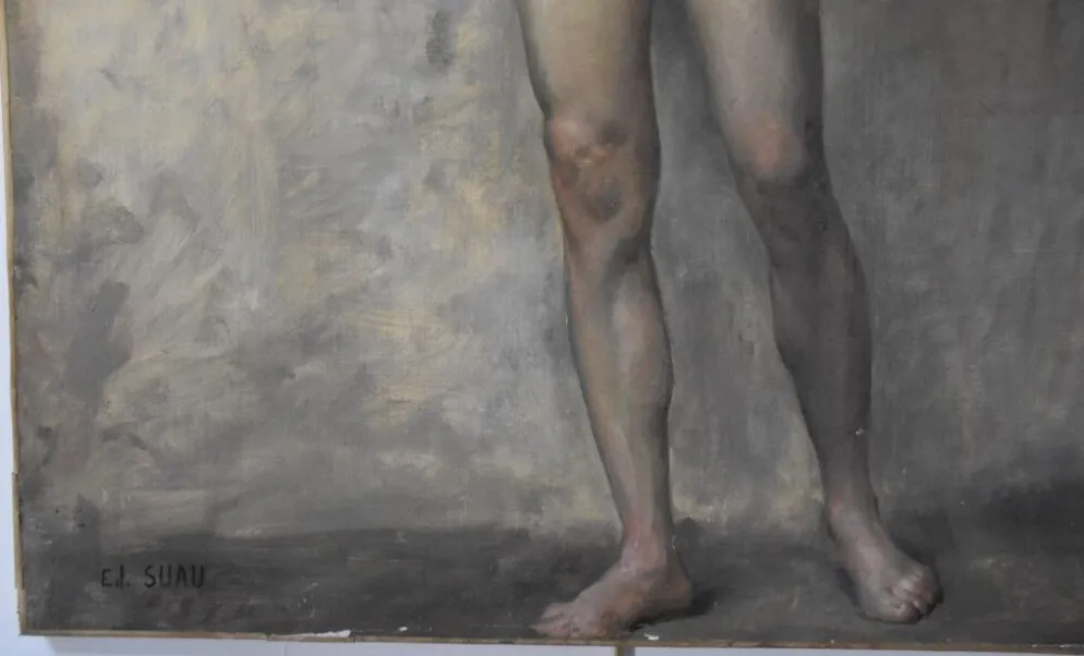 Edmond Suau (1871-1929) Une Académie, Huile Sur Toile Signée