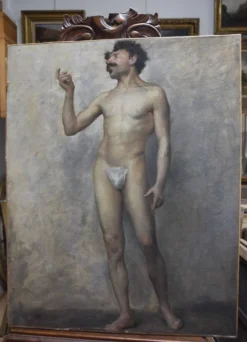 Edmond Suau (1871-1929) Une Académie, Huile Sur Toile Signée