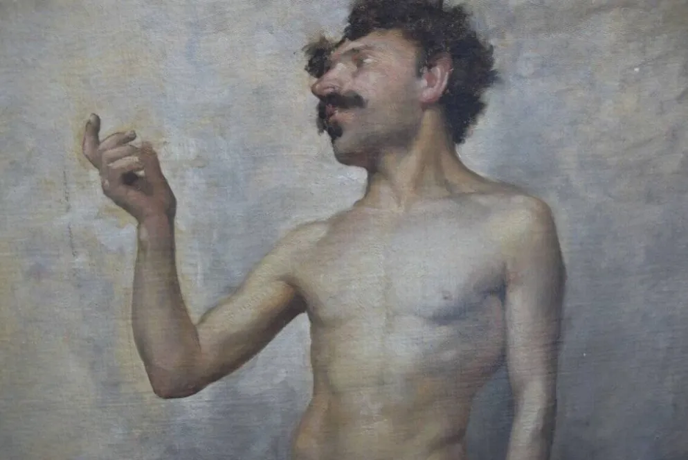 Edmond Suau (1871-1929) Une Académie, Huile Sur Toile Signée