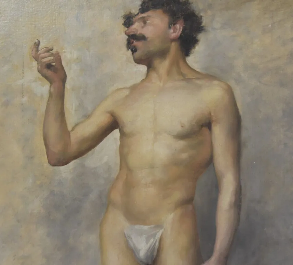 Edmond Suau (1871-1929) Une Académie, Huile Sur Toile Signée