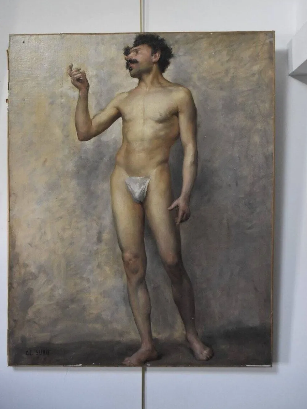 Edmond Suau (1871-1929) Une Académie, Huile Sur Toile Signée