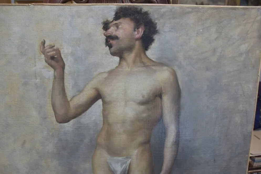 Edmond Suau (1871-1929) Une Académie, Huile Sur Toile Signée