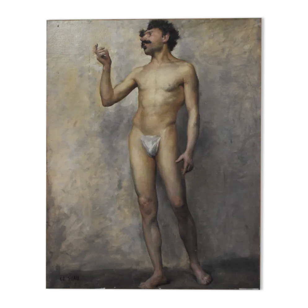 Edmond Suau (1871-1929) Une Académie, Huile Sur Toile Signée