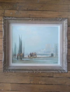 Emmanuel Le Petit (1905–1991) — Scène de port, huile sur toile