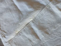 Ensemble ancien drap plat et 2 taies d'oreiller