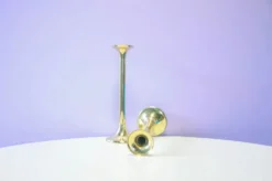 Ensemble de 2 candélabres en laiton G.V. Harnisch