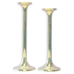 Ensemble de 2 candélabres en laiton G.V. Harnisch