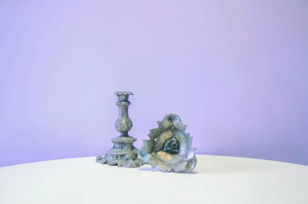 Ensemble de 2 candélabres gothiques brutalistes