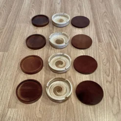 ENSEMBLE DE 4 CENDRIERS DESIGN SCANDINAVE.