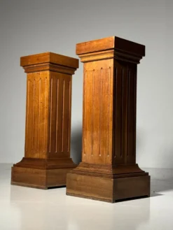 Ensemble de 2 colonnes en chêne massif