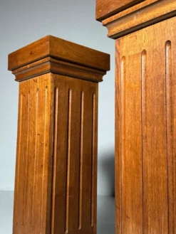Ensemble de 2 colonnes en chêne massif