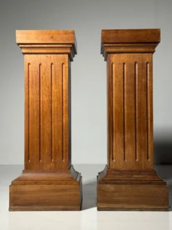 Ensemble de 2 colonnes en chêne massif