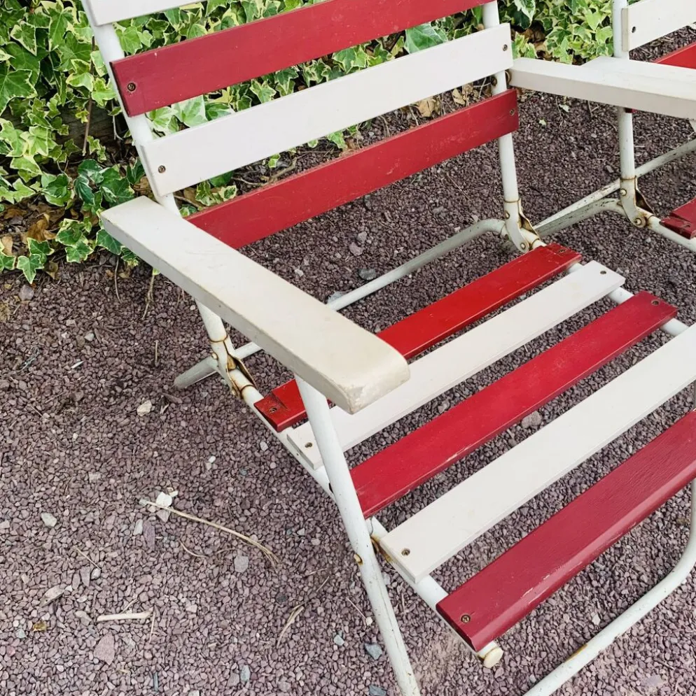 Ensemble de 3 fauteuils pliants de jardin