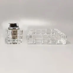 Ensemble de fumeurs en cristal éblouissant des années 1970 par Colle. Fabriqué en Italie.