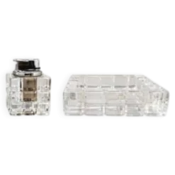 Ensemble de fumeurs en cristal éblouissant des années 1970 par Colle. Fabriqué en Italie.