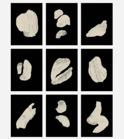 Ensemble de 9 impressions giclées abstraites, format A4