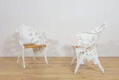 Ensemble de jardin de style victorien Coalbrookdale – Banc et deux fauteuils, Royaume-Uni, années 1950, ensemble de 3