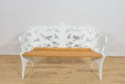 Ensemble de jardin de style victorien Coalbrookdale – Banc et deux fauteuils, Royaume-Uni, années 1950, ensemble de 3