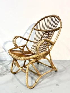 Ensemble de jardin en bambou vintage par Dirk van Sliedrecht pour Rohé Noordwolde, années 70.