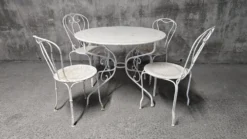 Ensemble de jardin en fer forgé, début du XXe siècle