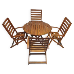 Ensemble de jardin Ico Parisi par Reguitti chaises / table