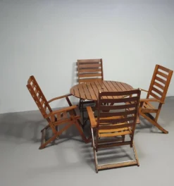 Ensemble de jardin Ico Parisi par Reguitti chaises / table