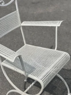 Ensemble de jardin Maison Jansen en fer forgé 1960