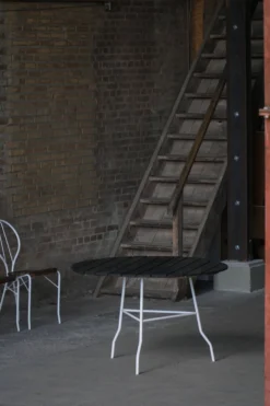 Ensemble de jardin vintage Tore Ahlsén "Pia", table et 4 chaises, suédois moderne, années 1990