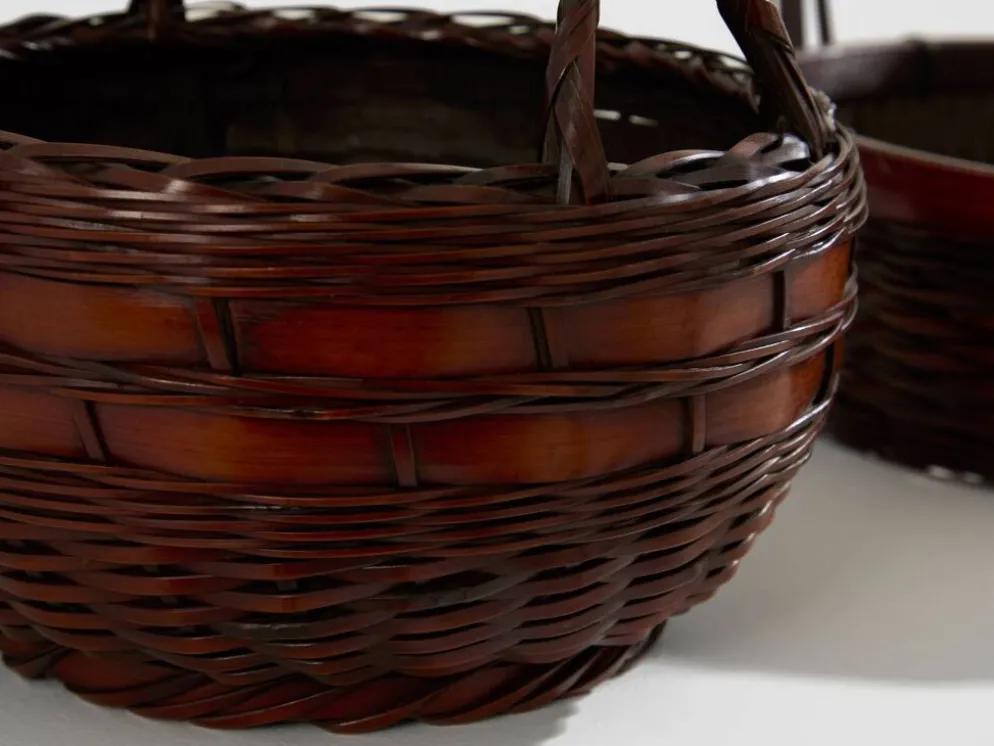 Ensemble de paniers Ikebana en bambou Maeda Chikubōsai periode Meiji