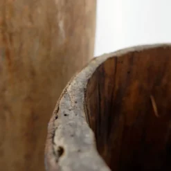 Ensemble de 2 pots en bois primitifs - fin du XIXe siècle