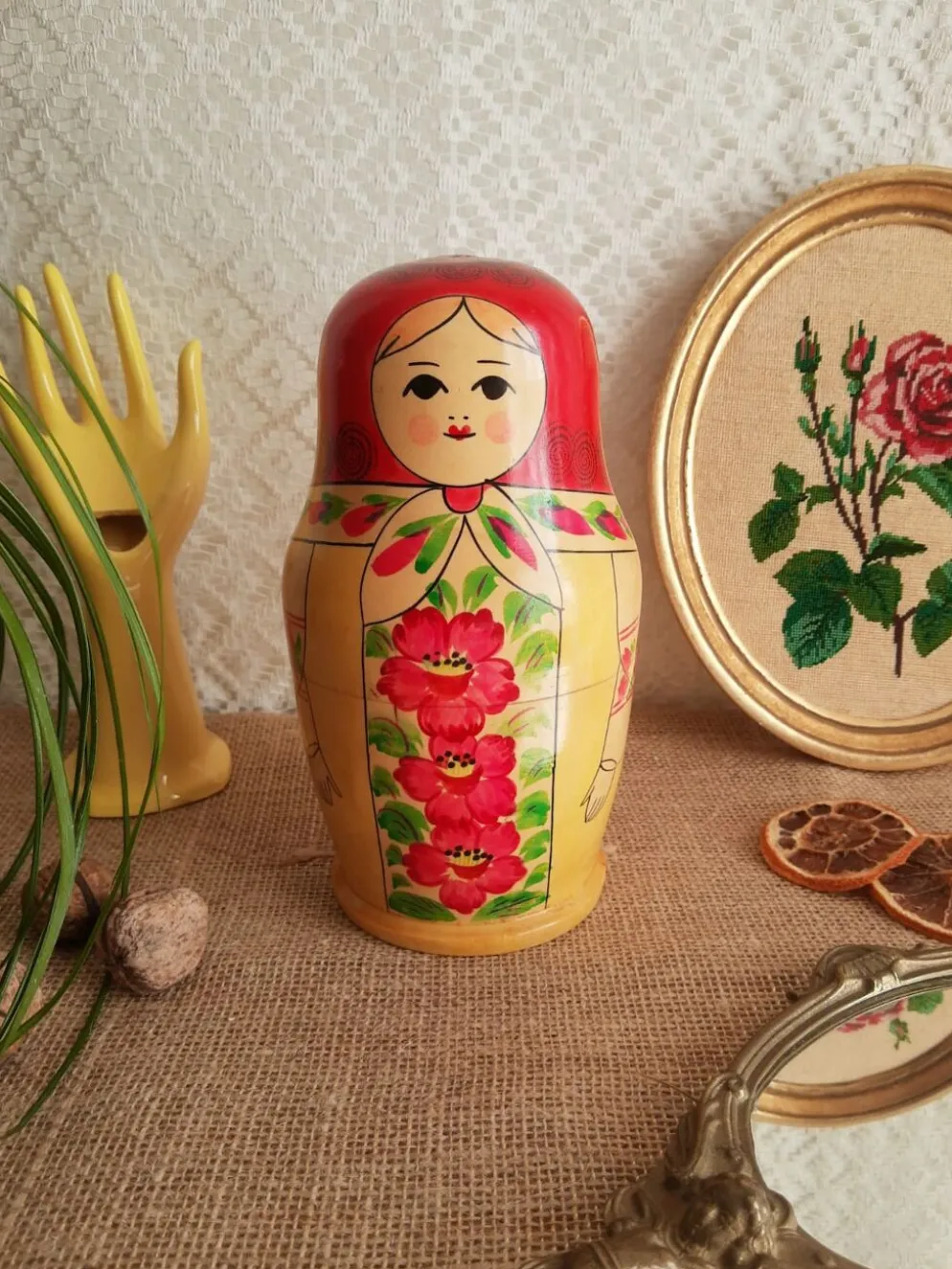 Ensemble de 12 poupées gigognes russes - vintage