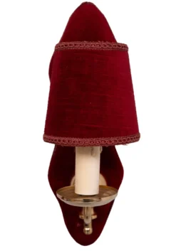 Ensemble de salle en velours rouge 7 pièces des années 1960