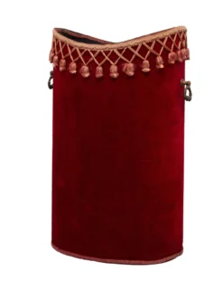 Ensemble de salle en velours rouge 7 pièces des années 1960