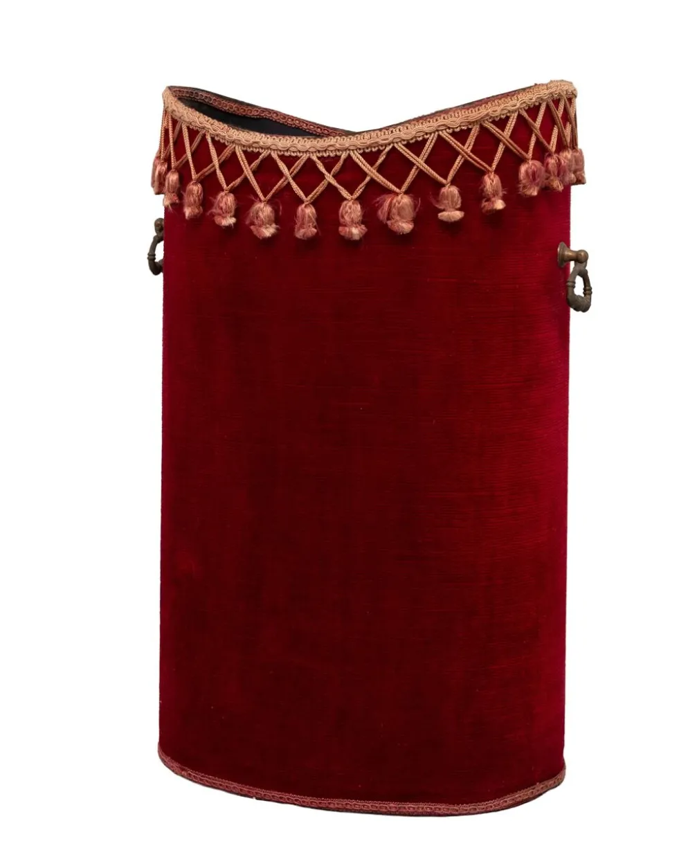 Ensemble de salle en velours rouge 7 pièces des années 1960