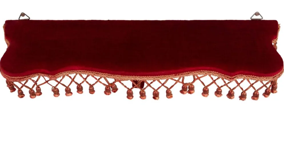 Ensemble de salle en velours rouge 7 pièces des années 1960