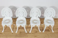 Ensemble de salle à manger de jardin en aluminium de style victorien, Royaume-Uni, années 1950
