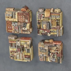 Ensemble de 4 sculptures vibrantes par Guy Deltour – Art contemporain belge, 2000