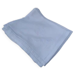 Ensemble de 6 serviettes anciennes 1900 en lin blanc damassé avec monogramme brodé main