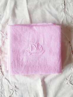 Ensemble de 5 serviettes anciennes roses