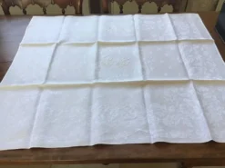 Ensemble de 12 serviettes blanches 19eme marquées « BL »